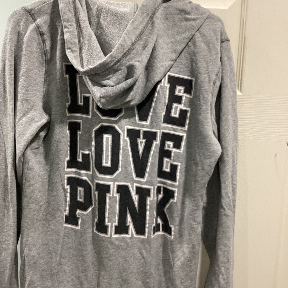 Victorias Secret VS Pink Full Zip Hoodie Sweatshirt Size Medium
